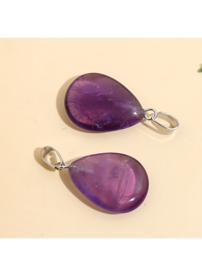 لاتين قلادة واحدة من حجر الكوارتز الطبيعي، مجوهرات للنساء والرجال، جمشت - Image 2